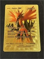 Zapdos GX Gold Foil Pokémon Card