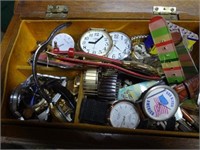 Men'S Jewelry Box Of Assort. Watches & Misc