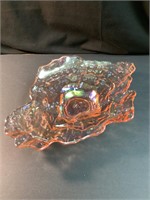 BEAUTIFUL ABSTRACT GLASS IRIDESCENT DISH