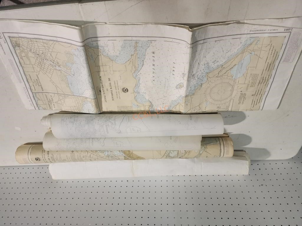 Lot assorted 1980s Great Lakes Sailing Club Maps