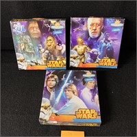 3 Vintage Star Wars Puzzles.