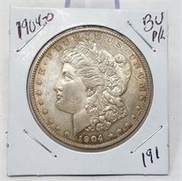 1904-O Silver Dollar Unc. P/L