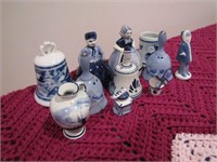 Lot of Vintage Dutch Porcelain Bells and Figurines