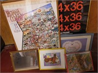 Misc Lot-Framed Pictures, Jigsaw Puzzle(NIB)