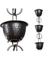 MSRP $61 Hammered Rain Chain for Gutters