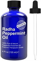 Radha Peppermint Essential Oil 4 oz - 100% Pure