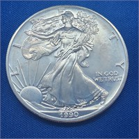 1990 AMERICAN SILVER EAGLE .999