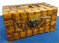 Carved Wood Storage Box