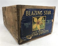 Vintage Blazing Star produce crate