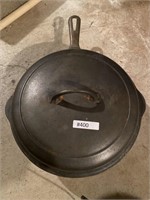 Griswold 8” thick cast iron skillet with lid