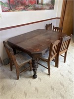Wooden Table & 5-Chairs
