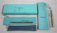 Tiffany & Co. Sterling Ballpoint Pen w/ Bags & Box