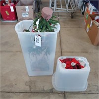 Storage Container with Christmas Items