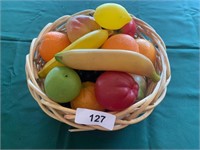 Basket w/ Artificial Fruit