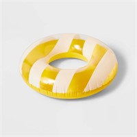 Five (5) Kids' Pool Float Tubes, Yellow Striped