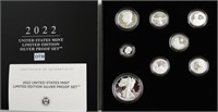 2022 LTD EDITION SILVER PROOF SET W BOX PAPERS