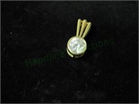 14K Plumb Cubic Zirconia Pendant