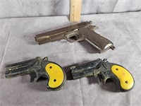 PLASTIC GI JOE GUN AND TWO PLASTIC GUNS