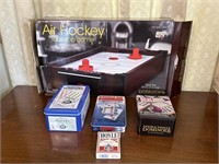 Air hockey game & Dominoes