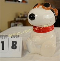 Cookie Jar is SNOOPY, The Flying Ace, 11" Medwin
