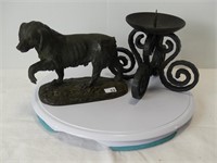 7.5" CAST RETRIEVER & CANDLEHOLDER