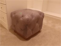 Earth Friendly Leathered tufted Ottoman