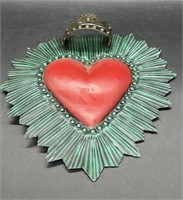 Mexican tin heart, Mexican sacred heart, milagro