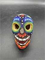 Beaded Skull Beaded on Ceramic Base