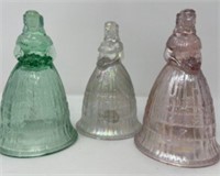 (3) Imperial Glass Wedding Belle Bells