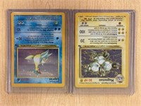 (2) MAGNETON AND LAPRAS FOSSIL POKEMON HOLOS CARDS