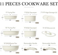 11pc Creote Cookware Set