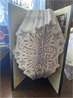 Happy birthday folded book art