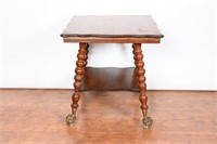 Antique Glass Ball & Claw Parlor Table