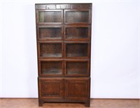 Antique Minty Oxford Tiger Oak Stacking Bookcase