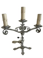 Iron Twist French Table Lamp with Four Legs, Wired