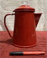 NEW GSI Outdoors Red Enamel Camping Coffee Pot
