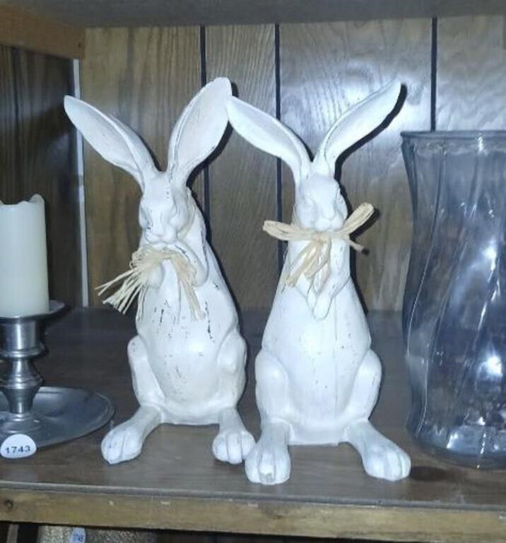 Household decor  vase candle holder  and rabbits