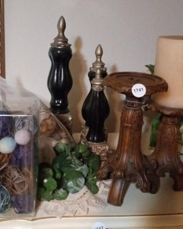 Candle stand and candle, decor, and more