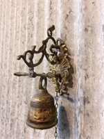 Petite Brass Ornate Shop Bell
