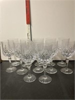 12 heavy Crystal wine glasses