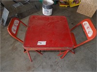 kid size metal folding table and chairs
