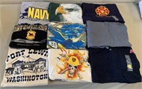 W - LOT OF 9 GRAPHIC TEES SIZE 2XL (Q82)