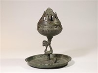 Chinese Bronze Oil Lamp