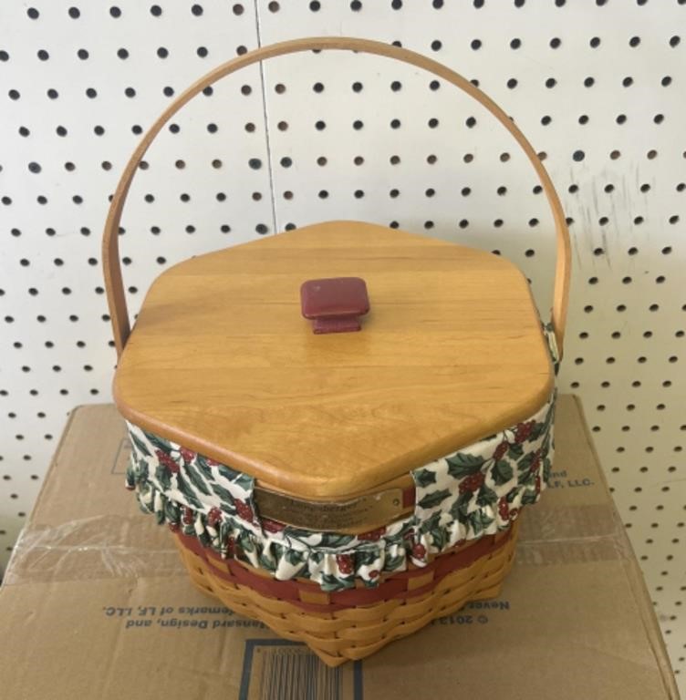 13 inch longaberger Christmas basket