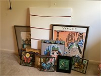 assorted picture frames with