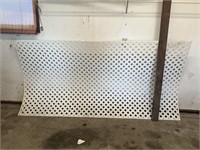 2- Unused 4'x8' Sheets of White Vinyl Lattice