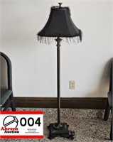 Free-Standing Floor Lamp with Black Shade