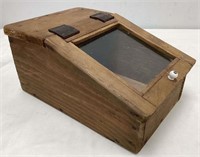 Hand Crafted Wood Display Box, Hinged Lid