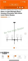 4 light black chandelier