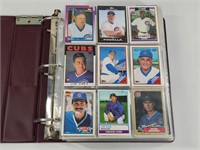 BINDER FULL OF ASSORTED BASEBALL CARDS